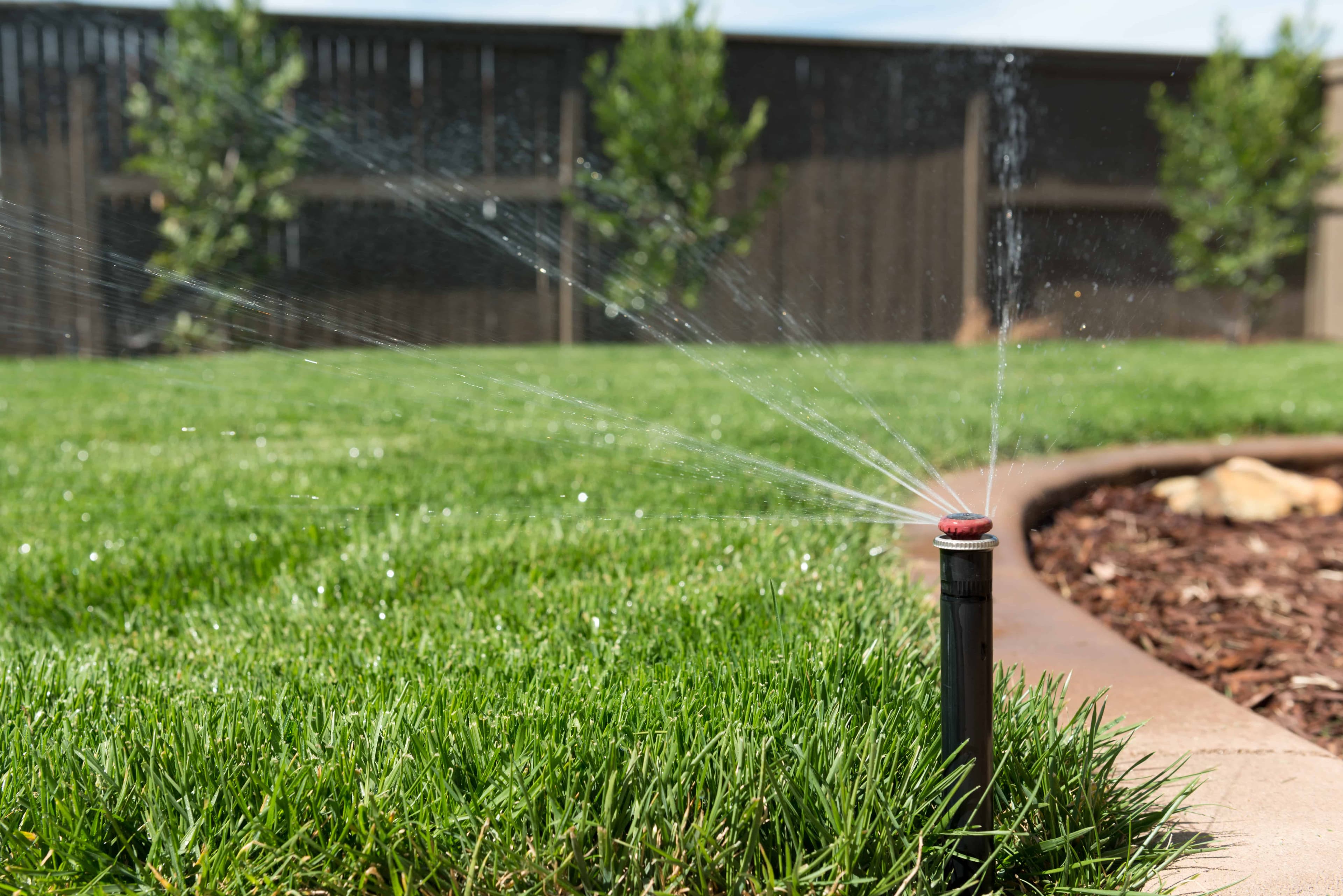 Irrigation technician work in the field