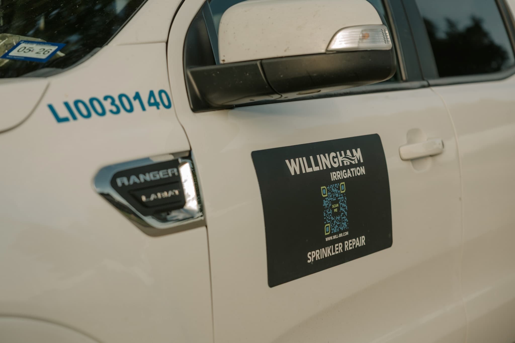 Willingham Irrigation truck door branding